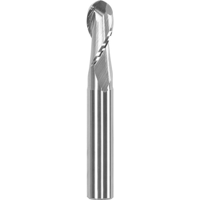 HAIMER V4002NNH1400RA- Ball End Mill: 0.5512" Dia, 1.0236" LOC, 2 Flute, Solid Carbide