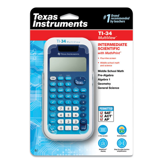 TEXAS INSTRUMENTS TI-34MULTIV TI-34 MultiView Scientific Calculator, 16-Digit LCD