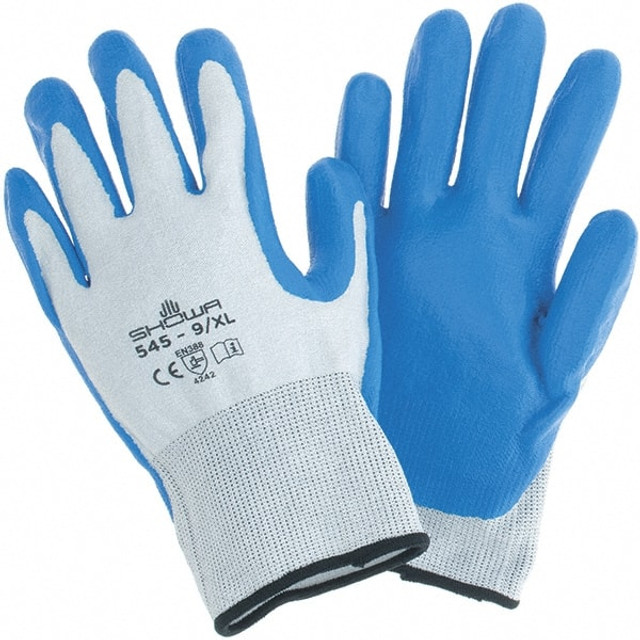 SHOWA 545XL-09 Cut-Resistant Gloves: Size XL, ANSI Cut A2, HPPE