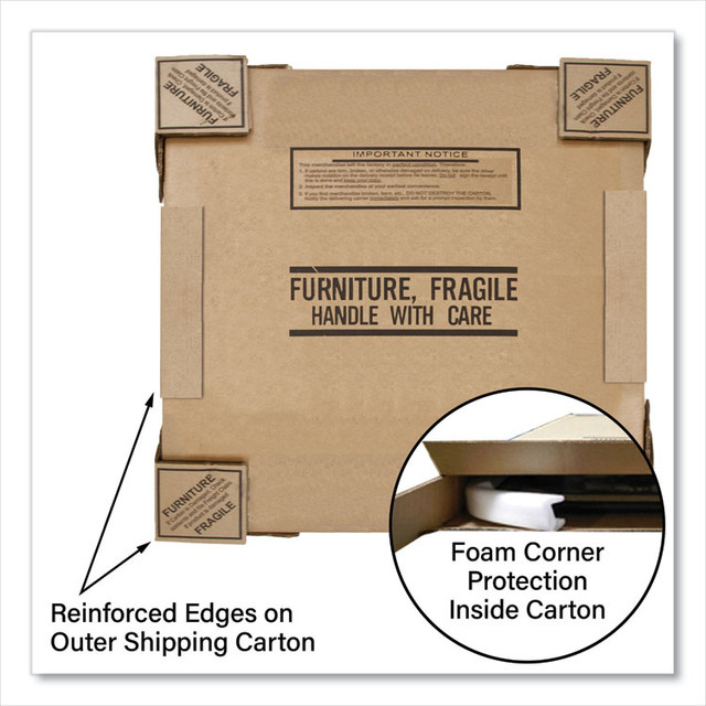 CORRELL, INC. 4848TF1595K4 Adjustable Activity Tables, Square, 48" x 48" x 19" to 29", Gray Top, Black Legs, 4/Pallet