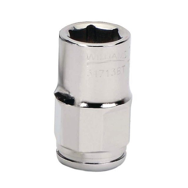 Williams 31711BT Hand Sockets; Socket Type: Non-Impact ; Drive Size: 3/8 ; Drive Style: Square ; Number Of Points: 6 ; Overall Length (Inch): 1-7/16in ; Overall Length (Decimal Inch): 1.437