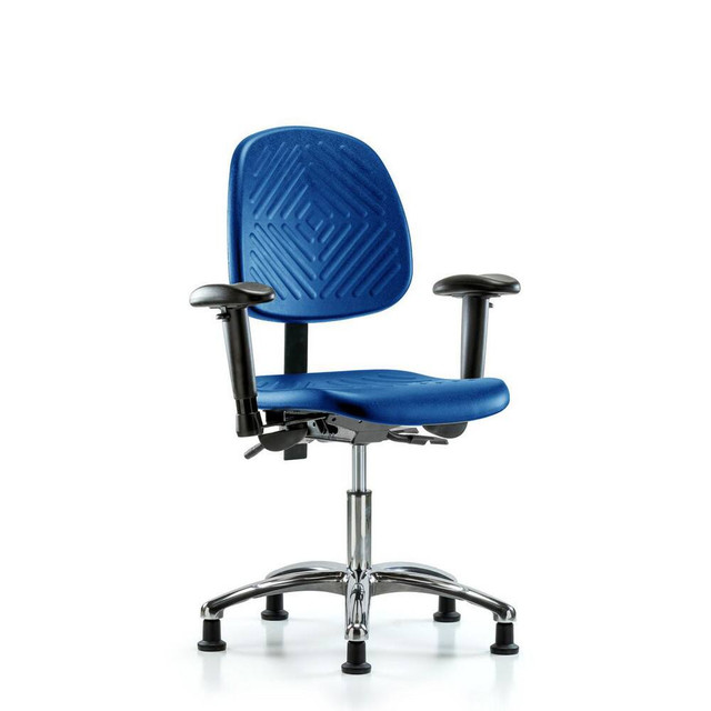 Blue Ridge Ergonomics MSC44677 Task Chair: Polyurethane, Blue