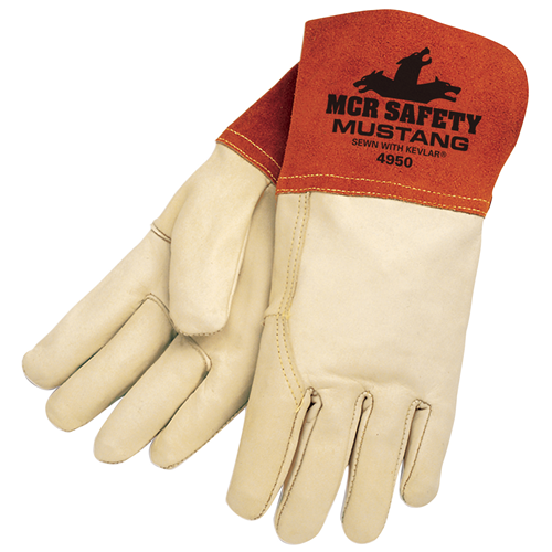 MCR Safety 4950M Mustang Cow Mig/Tig Weldr Sewn w/Kevlar