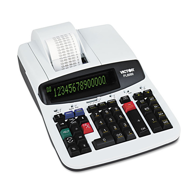VICTOR TECHNOLOGY LLC PL8000 PL8000 One-Color Prompt Logic Printing Calculator, Black Print, 8 Lines/Sec