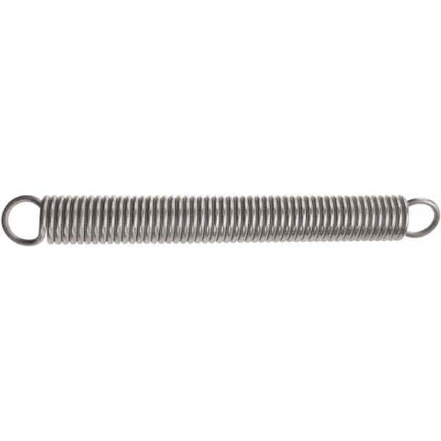 Associated Spring Raymond E20002075500M Extension Spring: 50.8 mm OD, 202.69 mm Extended Length, 5.26 mm Wire Dia