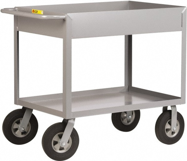 Little Giant. DS-2436-X6-10SR Deep Shelf Utility Cart: Steel, Gray