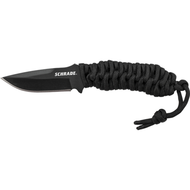 Schrade SCHF46 Fixed Blade Neck Knife, 9Cr18MoV Steel, Paracord Wrapped Handle, Nylon Fiber Sheath Schrade SCHF46 Fixed Blade Neck Knife, 9Cr18MoV Steel, Paracord Wrapped Handle, Nylon Fiber Sheath