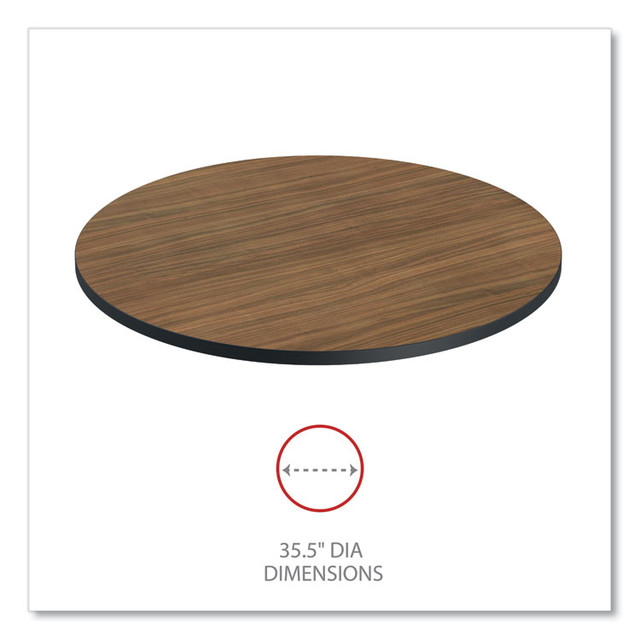 ALERA TTRD36EW Reversible Laminate Table Top, Round, 35.5" Diameter, Espresso/Walnut