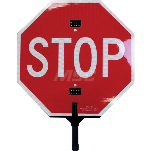 TAPCO 145791 Traffic & Parking Signs; MessageType: Stop & Yield Signs ; Message or Graphic: Message Only ; Legend: Stop/Slow ; Graphic Type: None ; Reflectivity: Diamond Grade ; Material: Plastic