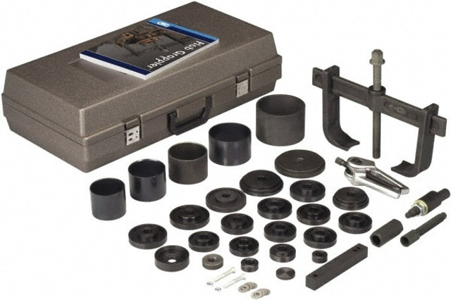 OTC 6575 Chassis/Under Carriage Tool Set; Set Type: Hub Grappler Kit ; Includes: 2 Ford Axle Installers;3/4" Custom Drive Screw and Washer;6 Adapters including Tie Rod/Ball Joint Tool;Application Guide;Hub Grappler Puller;Jaws