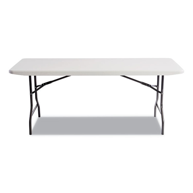 ALERA 65600 Resin Rectangular Folding Table, Square Edge, 72w x 30d x 29h, Platinum