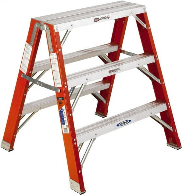 Werner TW6203 3-Step Fiberglass Step Ladder: Type IA, 3' High