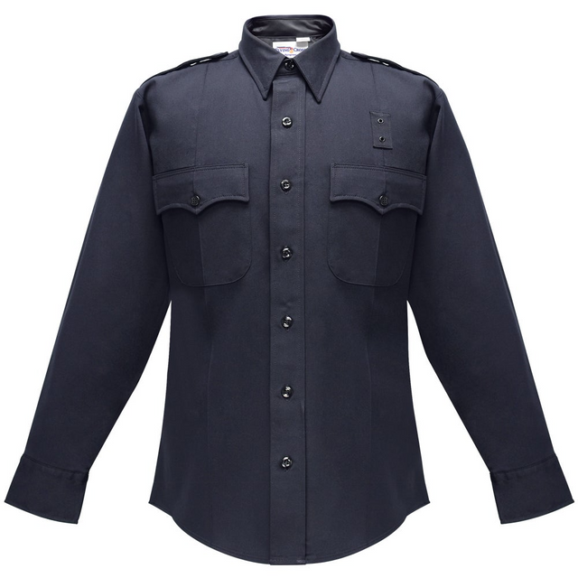 Flying Cross 48W39 86 15.0 36/37 Deluxe Tactical Long Sleeve Shirt w/ Com Ports - LAPD Navy