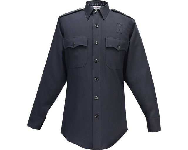 Flying Cross 20W95 86 18.5 36/37 LA SELECT 100% WOOL MEN'S LONG SLEEVE SHIRT LAPD NAVY