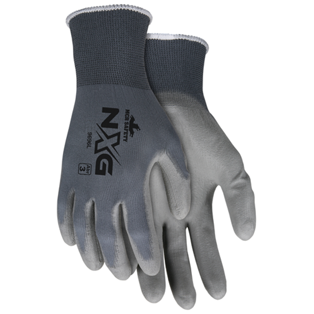 MCR Safety 9696XL Ultra Tech Gray PU, Palm Nylon 13 Gauge