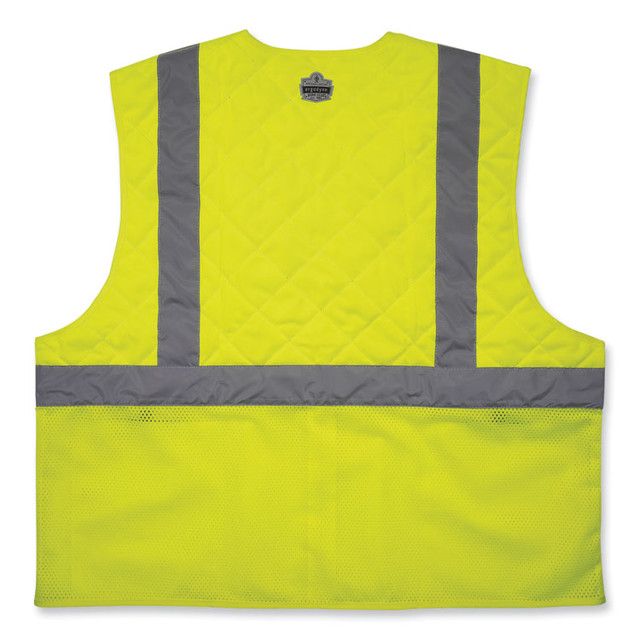 TENACIOUS HOLDINGS, INC. ergodyne® 12716 Chill-Its 6668 Class 2 Hi-Vis Safety Cooling Vest, Polymer, 2X-Large, Lime