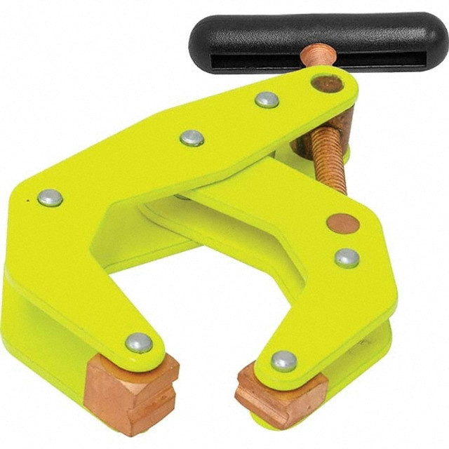 Kant Twist K025TDHVYW Cantilever Clamps; Load Capacity (Lb. - 3 Decimals): 700 ; Clamping Pressure (Lb.): 700 ; Handle Type: T ; Jaw Material: Steel ; Pad Finish: Copper-Plated ; Jaw Finish/Coating: Copper-Plated