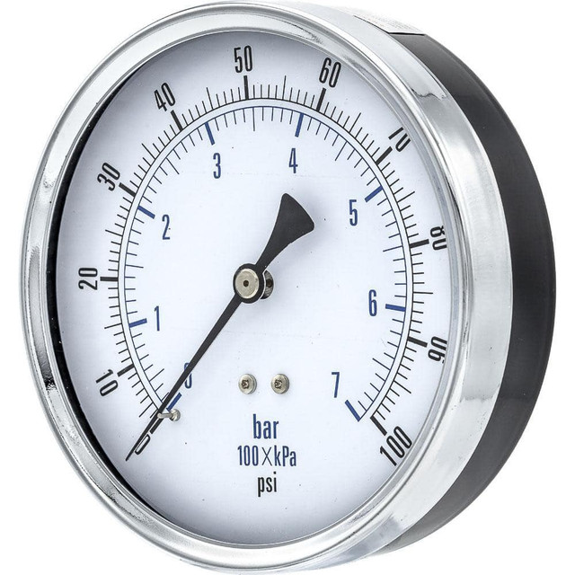 PIC Gauges 102D-454E Pressure Gauges; Gauge Type: Utility Gauge ; Scale Type: Dual ; Accuracy (%): 3-2-3% ; Dial Type: Analog ; Thread Type: 1/4" MNPT ; Bourdon Tube Material: Bronze