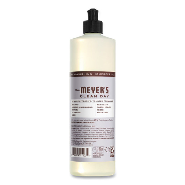 THE CALDREA COMPANY Mrs. Meyer's® 347634 Dish Soap, Lavender Scent, 16 oz Bottle, 6/Carton