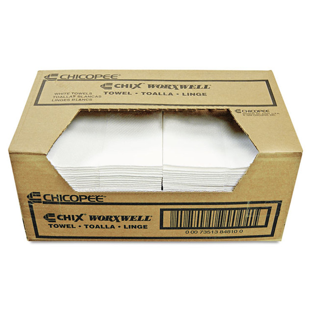 CHICOPEE, INC 8481 Durawipe Shop Towels, 13 x 15, Z Fold, White, 100/Carton