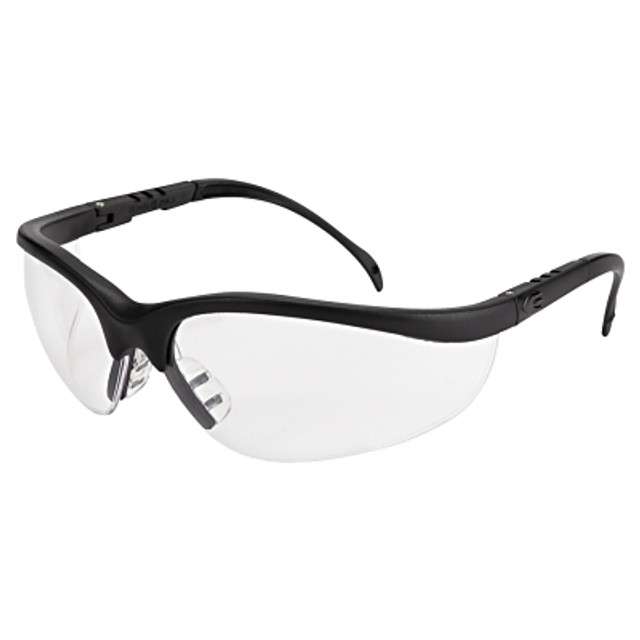 MCR Safety Klondike® KD1 Series Protective Eyewear, Clear Polycarbonate Lens, UV-AF® Anti-Fog, Black Nylon Frame