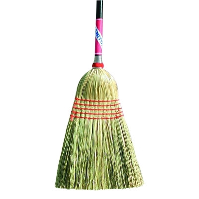 Magnolia Brush Janitor Corn Broom, 56-1/2 in Overall L, Black Lacquered Handle