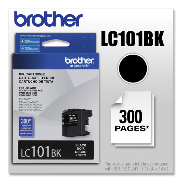 BROTHER INTL. CORP. LC101BK LC101BK Innobella Ink, 300 Page-Yield, Black