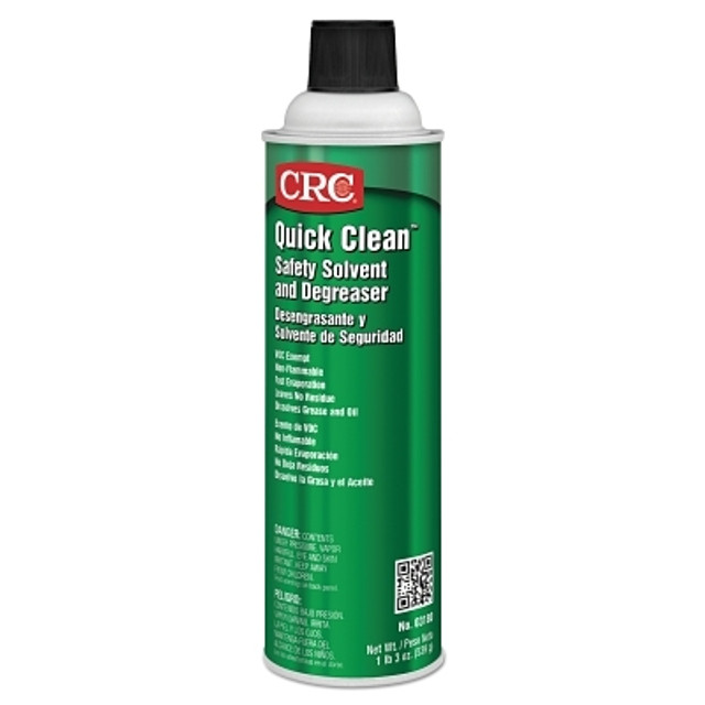 CRC® Quick Clean Safety Solvents and Degreasers, 20 oz Aerosol Can, Irritating Odor