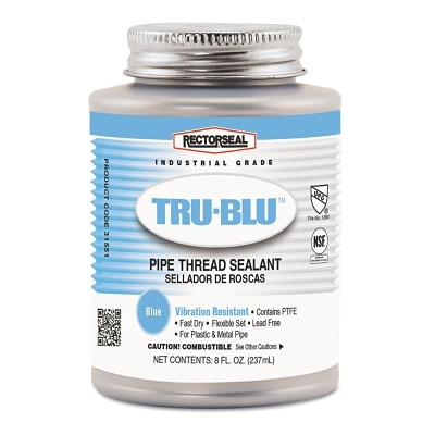 Rectorseal Tru-Blu™ Pipe Thread Sealant, 1/2 Pint Can, Blue