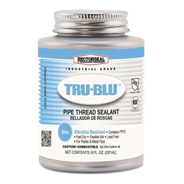 Rectorseal Tru-Blu™ Pipe Thread Sealant, 1/2 Pint Can, Blue