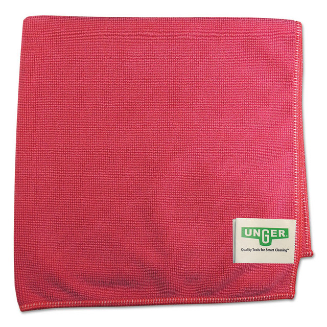 UNGER MF40R SmartColor MicroWipes 4000, Heavy-Duty, 16 x 15, Red, 10/Pack