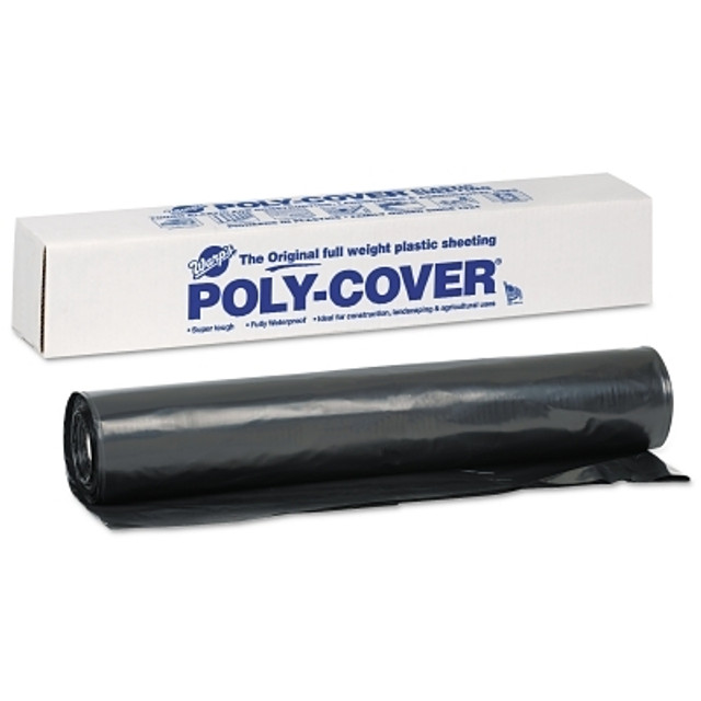 Warp Brothers Poly-Cover® Plastic Sheeting, 6 mil, 20 ft W x 100 ft L, Black