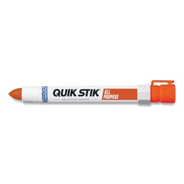 LA-CO Industries Inc Markal® Quik Stik® All Purpose Solid Paint Marker, 11/16 in Tip, 6 in L, Orange