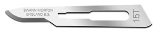 Cincinnati Surgical Company  00SM15T Blade, Swann Morton, Carbon Steel, Size 15t, Sterile, 100/bx (DROP SHIP ONLY)