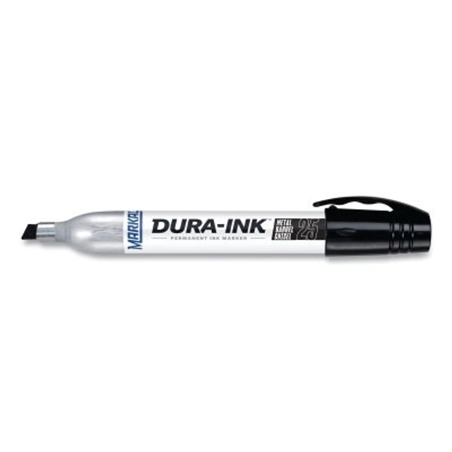 LA-CO Industries Inc Markal® DURA-INK® 25 Permanent Ink Marker, Black, 1/8 in to 1/4 in Tip, Chisel