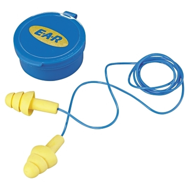 3M™ E-A-R™ Ultrafit™ Earplugs, Elastomeric Polymer, Yellow, Corded, Carrying Case 3M™ E-A-R™ Ultrafit™ Earplugs, Elastomeric Polymer, Yellow, Corded, Carrying Case