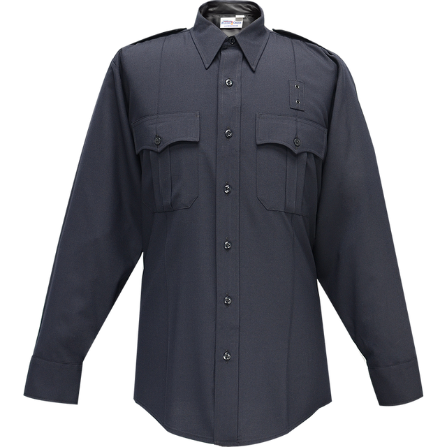 Flying Cross 07W84Z 86 22.0/22.5 38/39 Justice Long Sleeve Shirt w/ Zipper - LAPD Navy