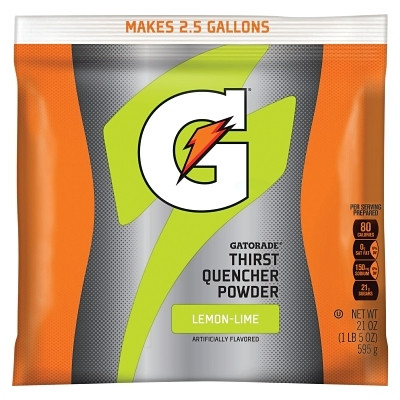 Gatorade® G Series 02 Perform® Thirst Quencher Instant Powder, 21 oz, Pouch, 2.5 gal Yield, Lemon-Lime