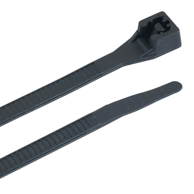 Gardner Bender Standard Cable Ties, 75 lb Tensile Strength, 8 in, Ultraviolet Black, 1,000/Bag Gardner Bender Standard Cable Ties, 75 lb Tensile Strength, 8 in, Ultraviolet Black, 1,000/Bag
