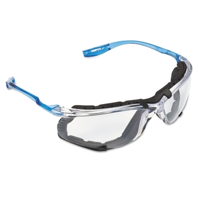 3M™ 7000128259 Virtua™ CCS Protective Eyewear, Clear Polycarbonate Lens, Anti-Fog, Clear Plastic Frame, Light Blue Temple