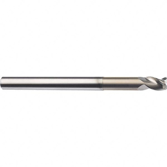 SGS 35698 Corner Radius End Mill: 1/2" Dia, 1" LOC, 0.12" Radius, 3 Flutes, Solid Carbide