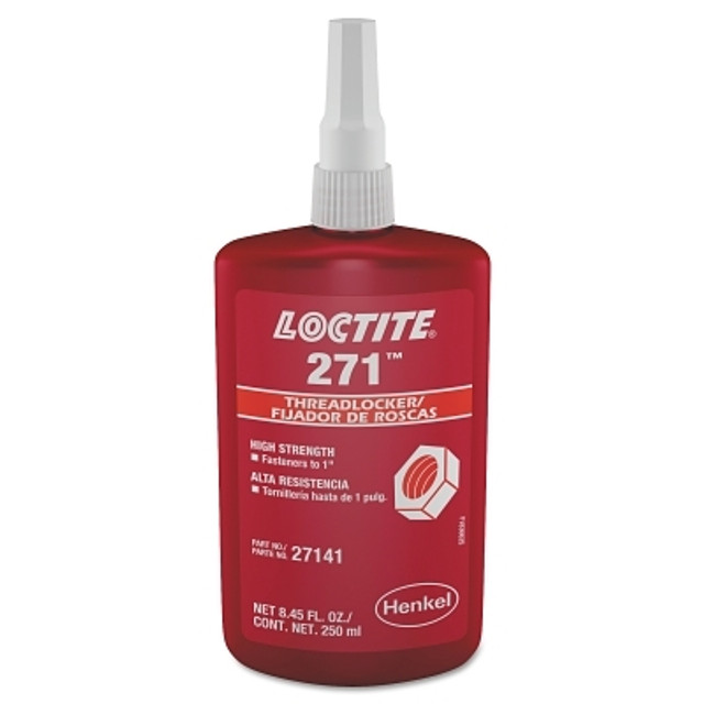 Henkel Corporation Loctite® 271™ Threadlocker, High Strength, 250 mL, Up to 1 in Thread, Red