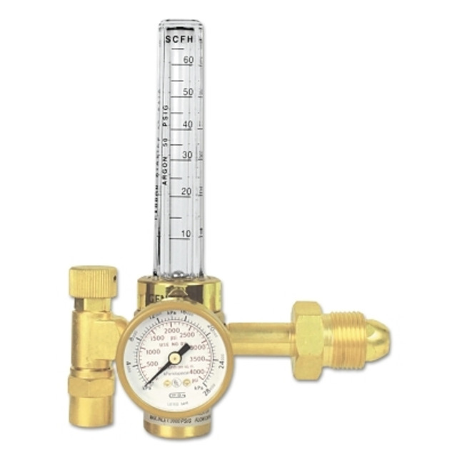 GENTEC® 191AR60 Flowmeters/Regulators, Argon; Helium; Carbon Dioxide, CGA 580, 4,000 psi inlet