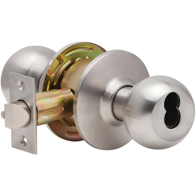 Dexter C2000-STRM-B-63 Knob Locksets; Type: Storeroom ; Key Type: Keyed Different ; Material: Metal ; Finish/Coating: Satin Stainless Steel ; Compatible Door Thickness: 1-3/8" to 1-3/4" ; Backset: 2.75