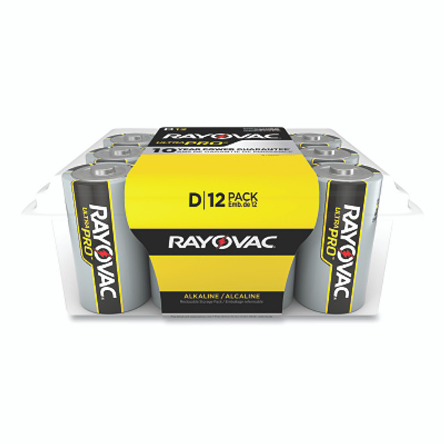RAYOVAC® Ultra Pro™ Alkaline Battery, 1.5V, D, 12/PK