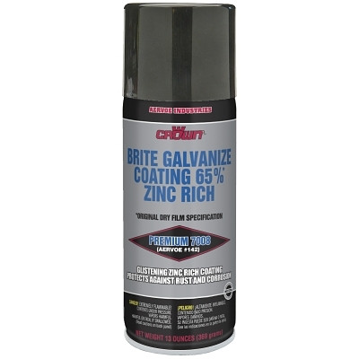 Aervoe Industries Crown Galva Bright Premium, 16 oz Aerosol Can