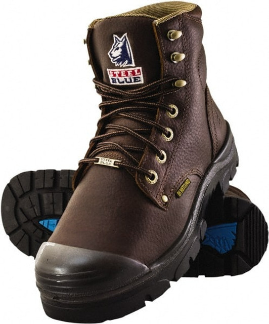 Steel Blue 832912W-105-OAK Work Boot: Size 10.5, 6" High, Leather, Steel Toe