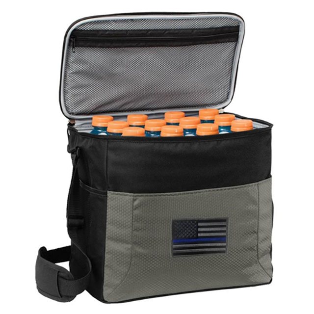 Thin Blue Line TBL-COOLER-24-BLK/GRAY-SUBDUED Thin Blue Line 24 Can Cooler, Subdued