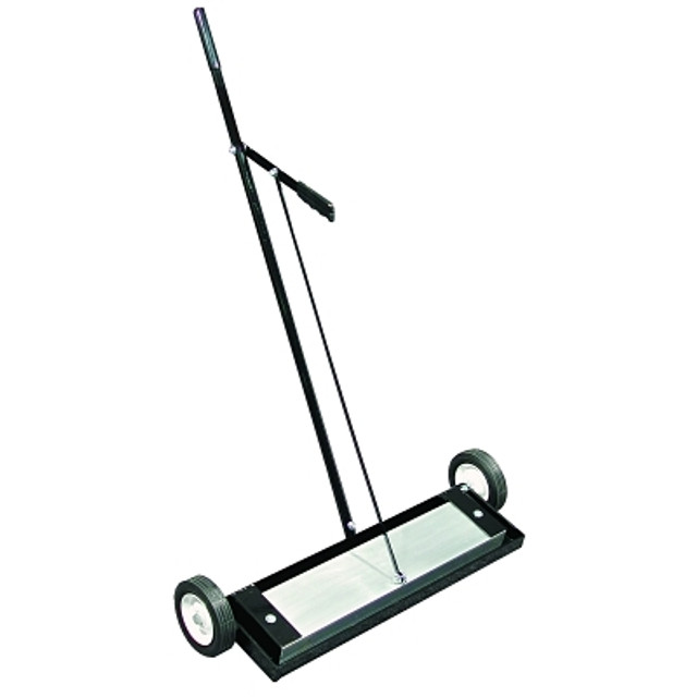 Magnet Source Magnetic Floor Sweeper, 6 lb, Aluminum/Rubber/Steel, 24 in W, 48 in Handle Magnet Source Magnetic Floor Sweeper, 6 lb, Aluminum/Rubber/Steel, 24 in W, 48 in Handle