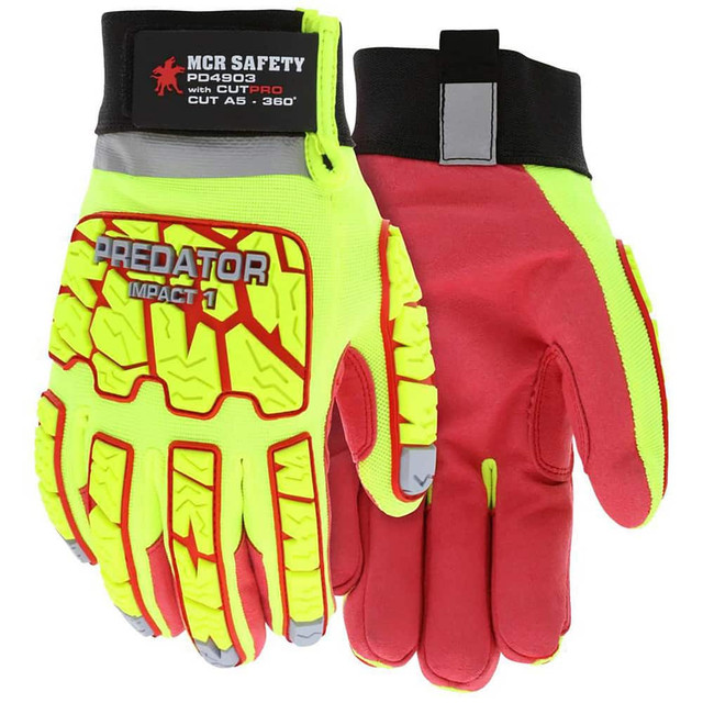 MCR Safety PD4903L Cut, Puncture & Abrasive-Resistant Gloves: Size L, ANSI Cut A5, ANSI Puncture 3, Synthetic Leather